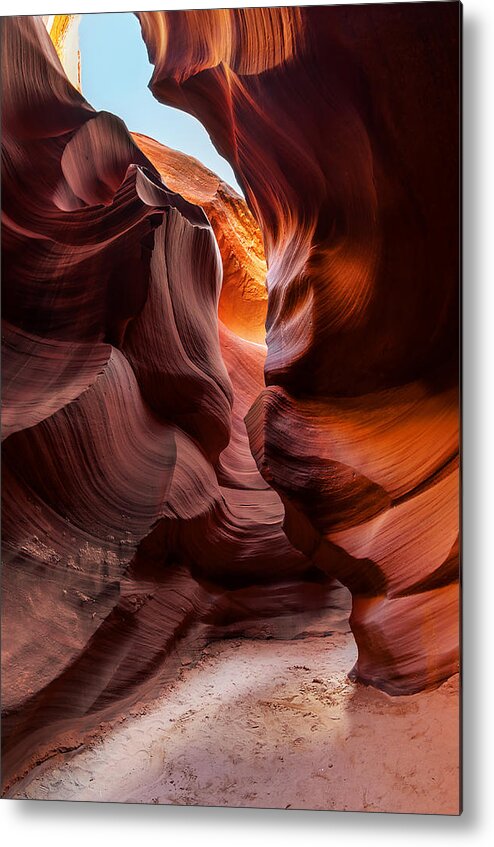 Antelope Canyon Metal Print featuring the photograph The Light at the End of the Canyon by Jason Chu