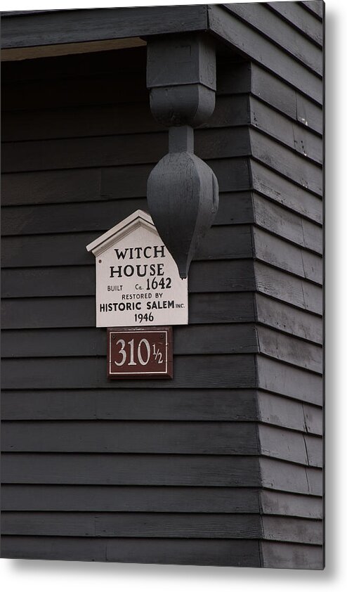 Salem Metal Print featuring the photograph The Salem Massachusetts Witch House by Jeff Folger