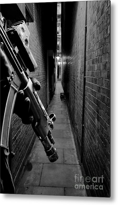 Machine Gun Metal Print featuring the photograph The Search is On by Jasna Buncic