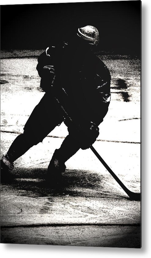 Hockey Metal Print featuring the photograph The Shadows of Hockey by Karol Livote