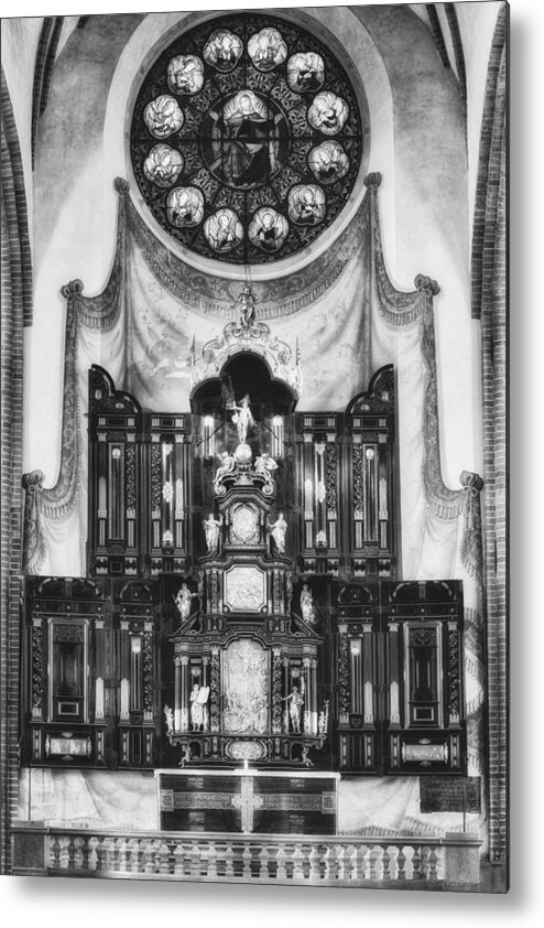 The Silver Altar Metal Print featuring the photograph The Silver Altar in the Stockholm Cathedral - Stockholm - Sweden by Photography By Sai