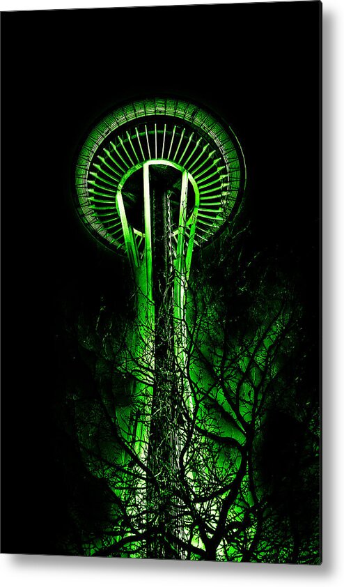 The Space Needle Metal Print featuring the photograph The Space Needle in the Emerald City II by David Patterson