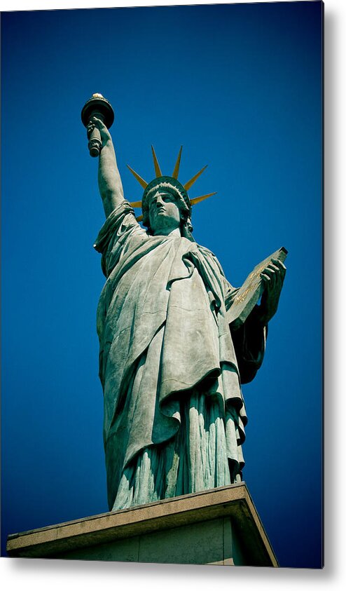 Travel Metal Print featuring the photograph The Statue Of Liberty by Raimond Klavins