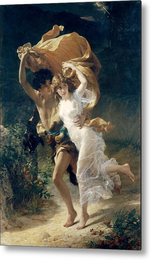 Storm Metal Print featuring the painting The Storm by Pierre Auguste Cot