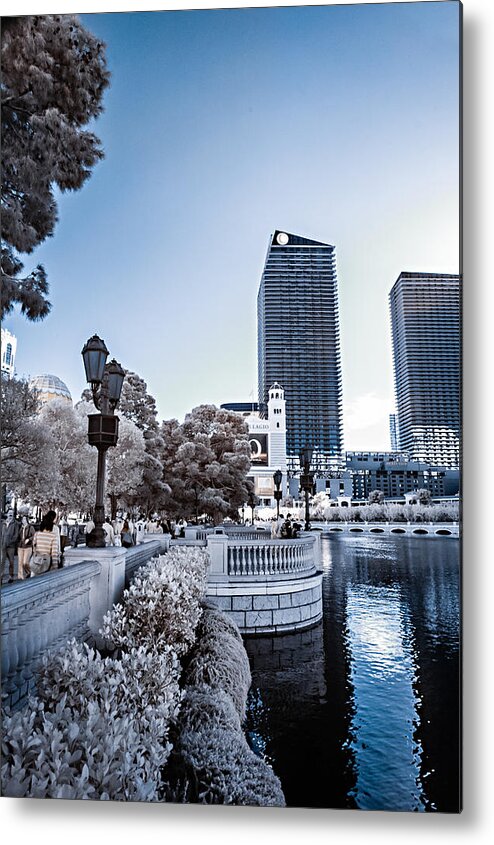 720 Nm Metal Print featuring the photograph The Strip in Infrared by Jason Chu