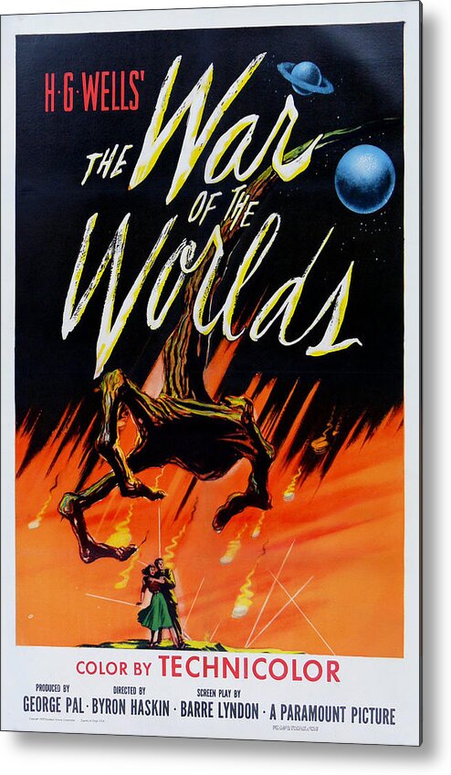 The War Of The Worlds Metal Print featuring the digital art The War of the Worlds by Georgia Clare