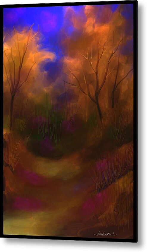 Landscape Metal Print featuring the painting There Are Times by Steven Lebron Langston