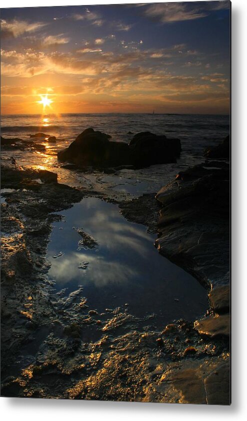 Landscape Metal Print featuring the photograph Tide Pool Reflection by Scott Cunningham