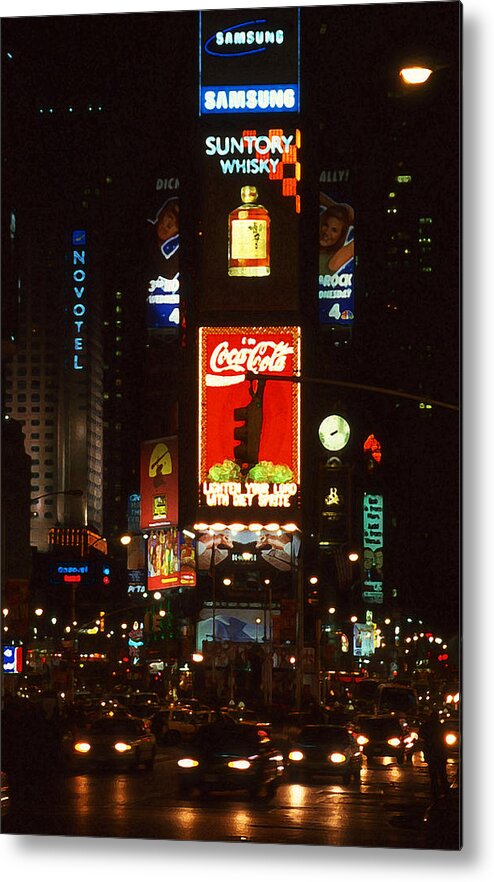 New York Metal Print featuring the photograph Times Square at Night 2 by Anthony Dalton