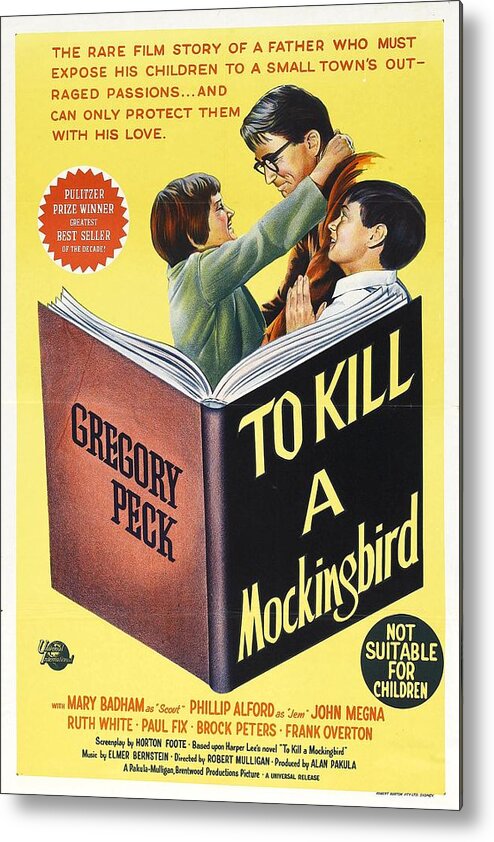 Movie Poster Metal Print featuring the photograph To Kill a Mockingbird - 1962 by Georgia Clare