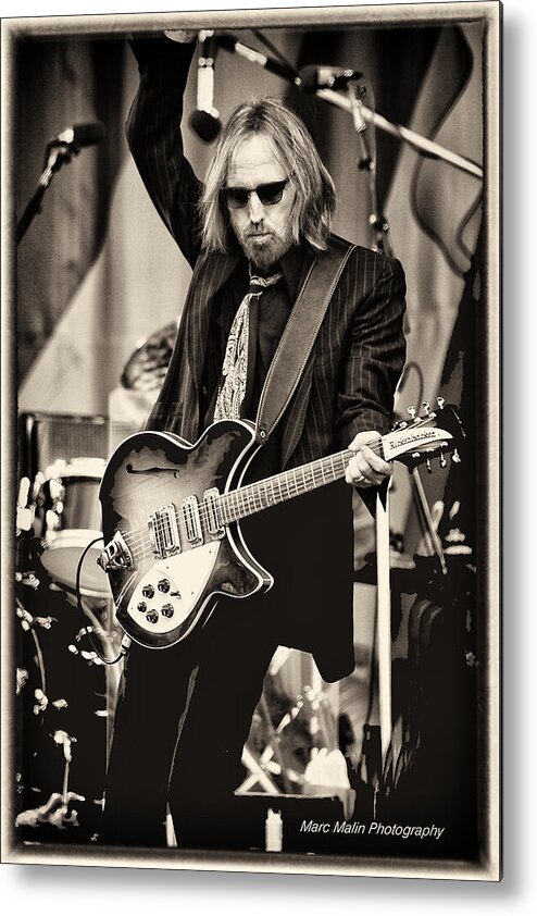 Tom Petty Metal Print featuring the photograph Tom Petty by Marc Malin