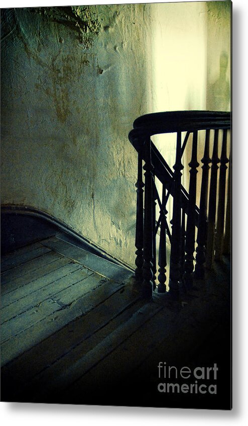 Shadow Metal Print featuring the photograph Top of the Stairway Shadow by Jill Battaglia