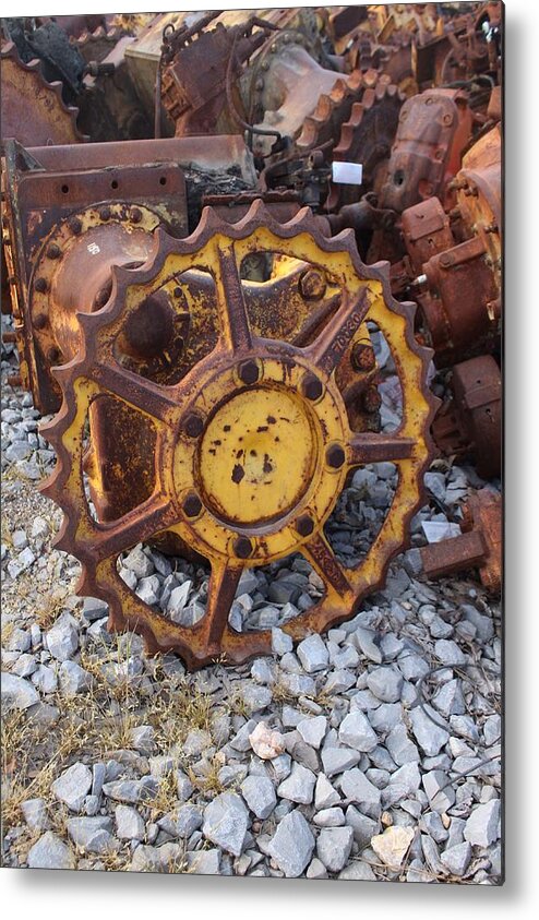 Tractor Parts Metal Print featuring the photograph Tractor Graveyard Kentucky by Suzanne Lorenz