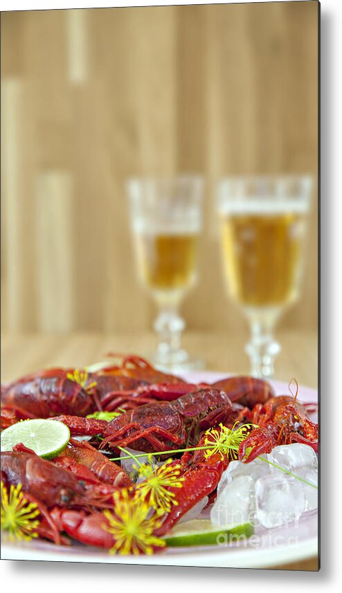 Dill Metal Print featuring the photograph Traditional swedish crayfish meal by Sophie McAulay