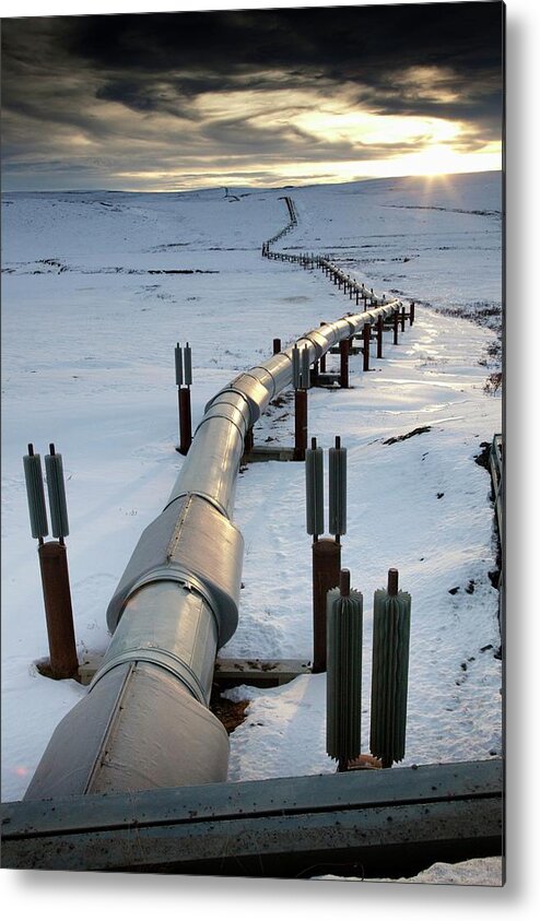 Alaska Metal Print featuring the photograph Trans-alaska Pipeline by Chris Madeley