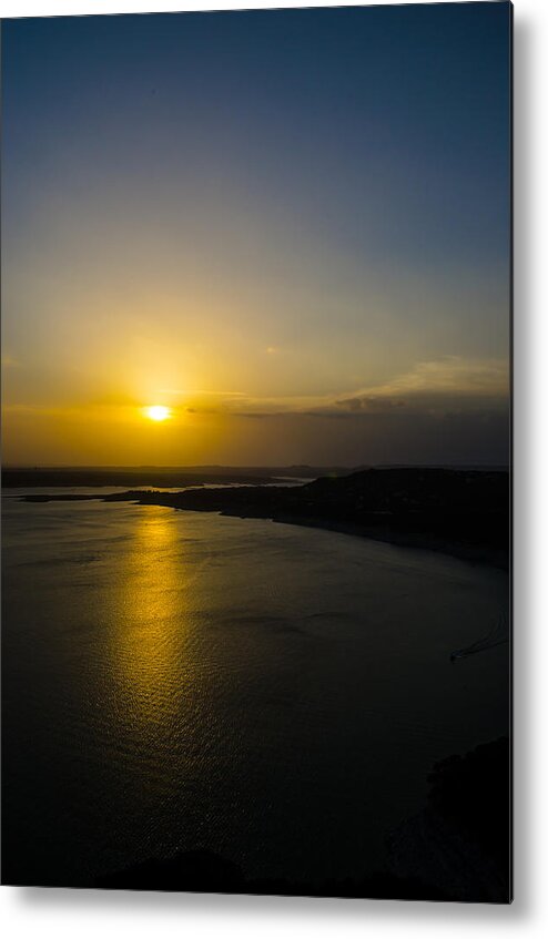 Sunset Metal Print featuring the photograph Travis Sunset by David Downs