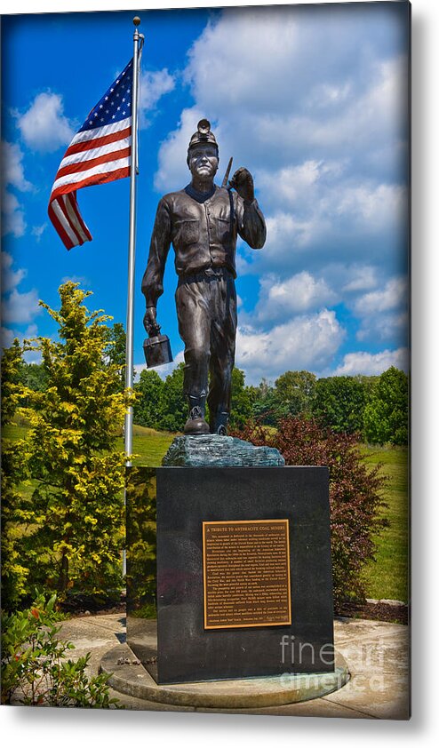 Coal Metal Print featuring the photograph Tribute To Anthracite Coal Miners by Gary Keesler
