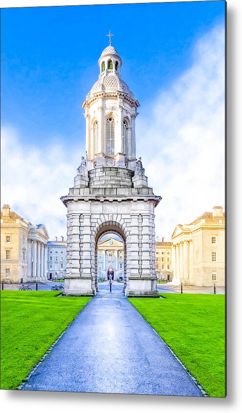 Dublin Metal Print featuring the photograph Trinity College Campanille - Dublin Ireland by Mark Tisdale