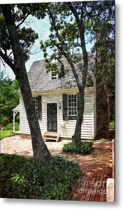 Cottage Metal Print featuring the painting Two tree Cottage by Shari Nees