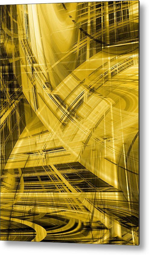 Abstract Metal Print featuring the digital art Upward by Steve Ball