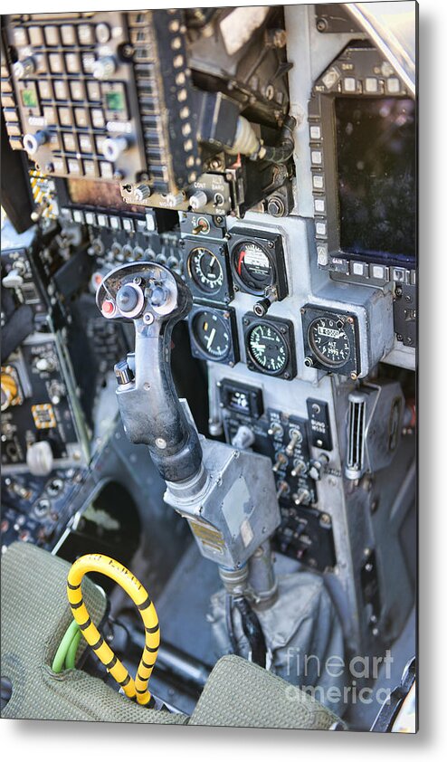 Usmc Av-8b Harrier Metal Print featuring the photograph USMC AV-8B Harrier Cockpit by Olga Hamilton