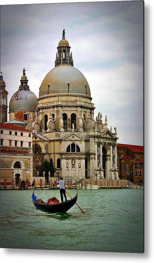 Italy Metal Print featuring the photograph Venice Gondola by Henry Kowalski