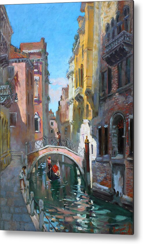 Venice Metal Print featuring the painting Venice italy by Ylli Haruni