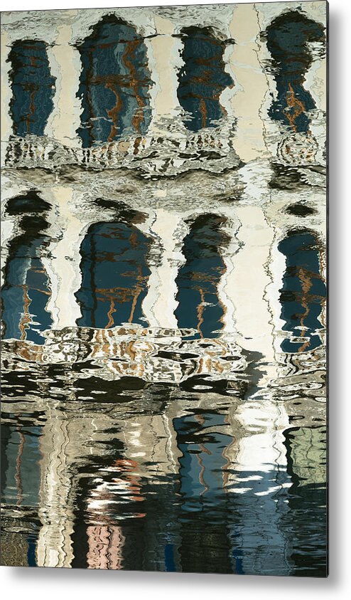 Reflection Invert Venezia Veneto Italia Venice Italy Water Channel Metal Print featuring the photograph Venice by Pedro Nunez