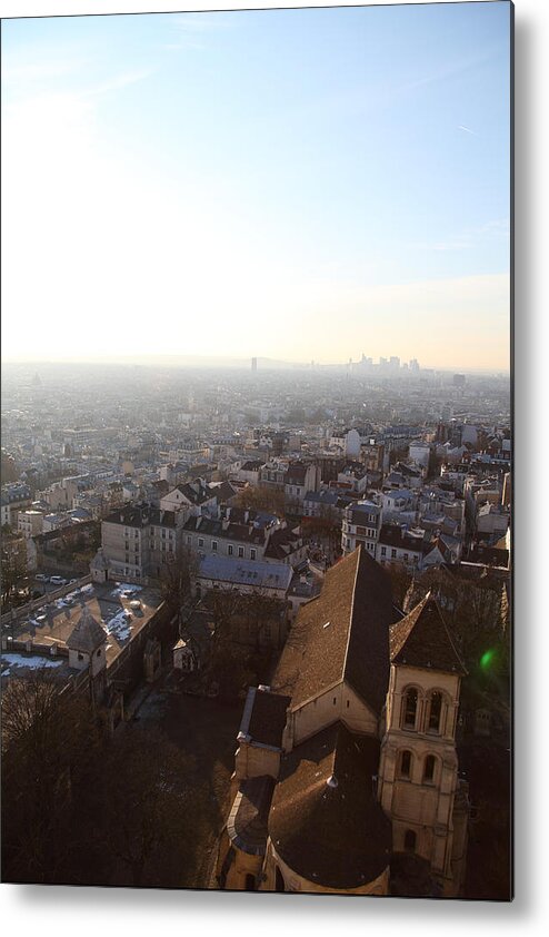 And Metal Print featuring the photograph View from Basilica of the Sacred Heart of Paris - Sacre Coeur - Paris France - 011316 by DC Photographer