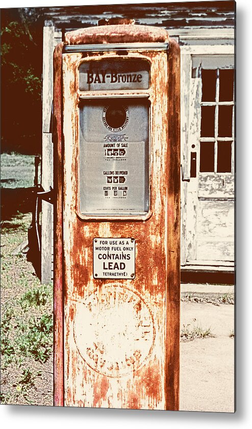 Vintage Metal Print featuring the photograph Vintage Tokheim Gas Pump by Marilyn Hunt