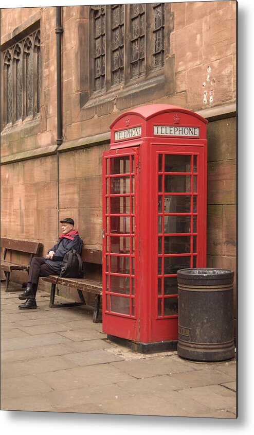 Telephone Booth Metal Print featuring the photograph Waiting on a Call by Mike McGlothlen