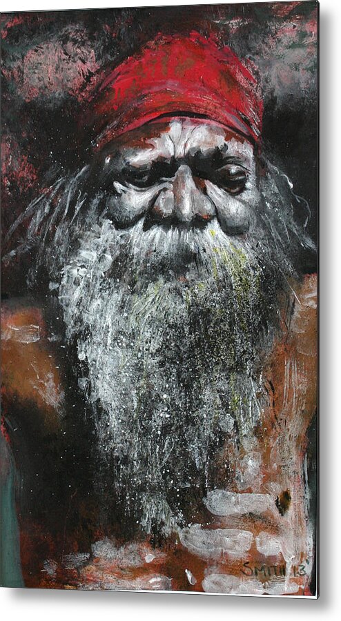 Portrait Metal Print featuring the painting Walkabout by Tom Smith