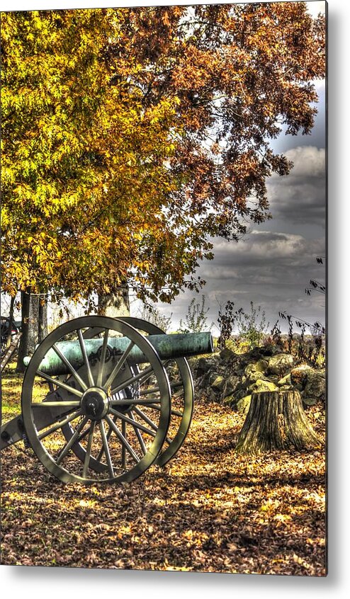 Civil War Metal Print featuring the photograph War Thunder - AONV The Purcell Artillery McGraw's Battery-A1 West Confederate Ave Gettysburg by Michael Mazaika