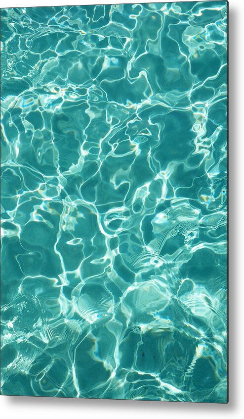 Water Metal Print featuring the photograph Water Meditation I. Five Elements. Healing with Feng Shui and Color Therapy in Interior Design by Jenny Rainbow