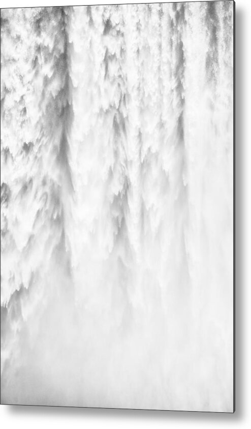 Waterfall Metal Print featuring the photograph Waterfall detail Skogafoss Iceland by Matthias Hauser