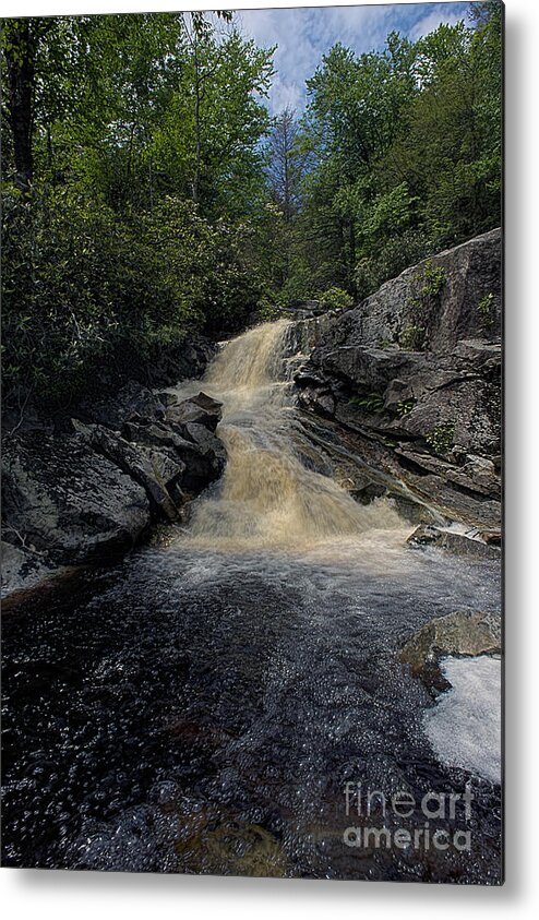 West Virgina Waterfalls Metal Print featuring the photograph Waterfall on Big Run River stream by Dan Friend