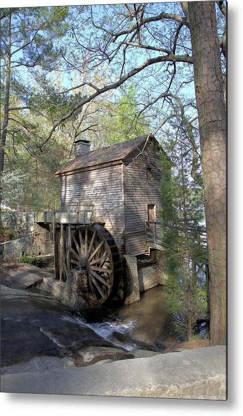 0138 Metal Print featuring the photograph Waterwheel at Stone Mountain by Gordon Elwell