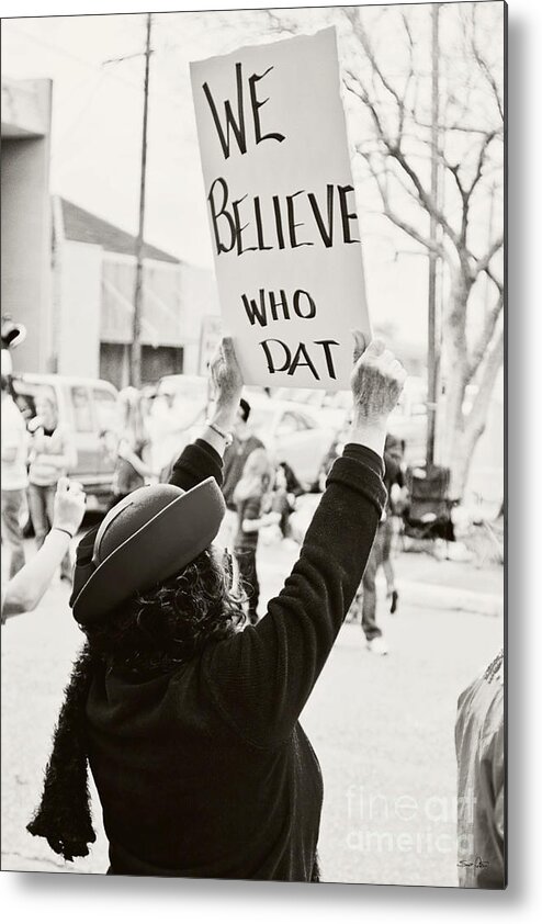 Who Dat Metal Print featuring the photograph We Believe by Scott Pellegrin