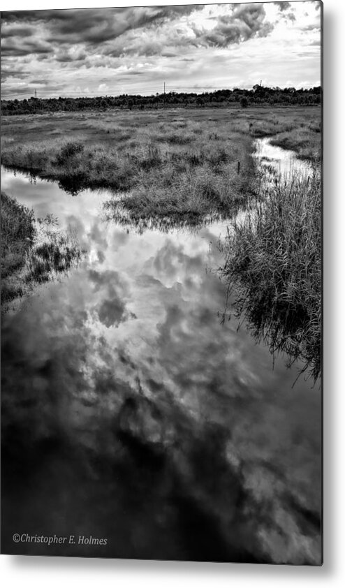 Christopher Holmes Photography Metal Print featuring the photograph Weather Reflected - BW by Christopher Holmes