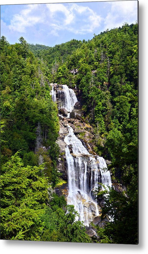 Water Metal Print featuring the photograph Whitewater Falls by Susan Leggett