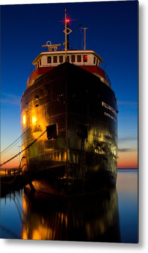 Cleveland Metal Print featuring the photograph William G. Mather Maritime Museum Cleveland Ohio by John McGraw
