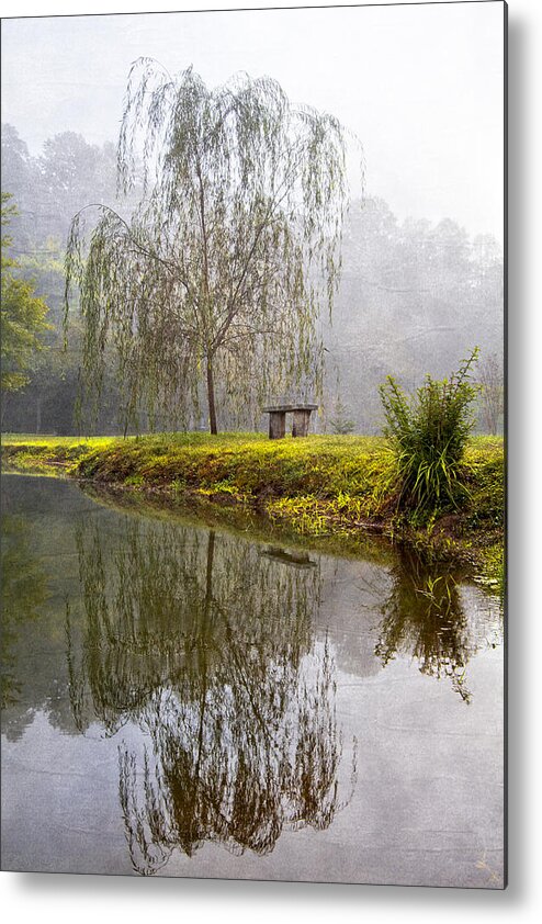 Carolina Metal Print featuring the photograph Willow Tree at the Pond by Debra and Dave Vanderlaan