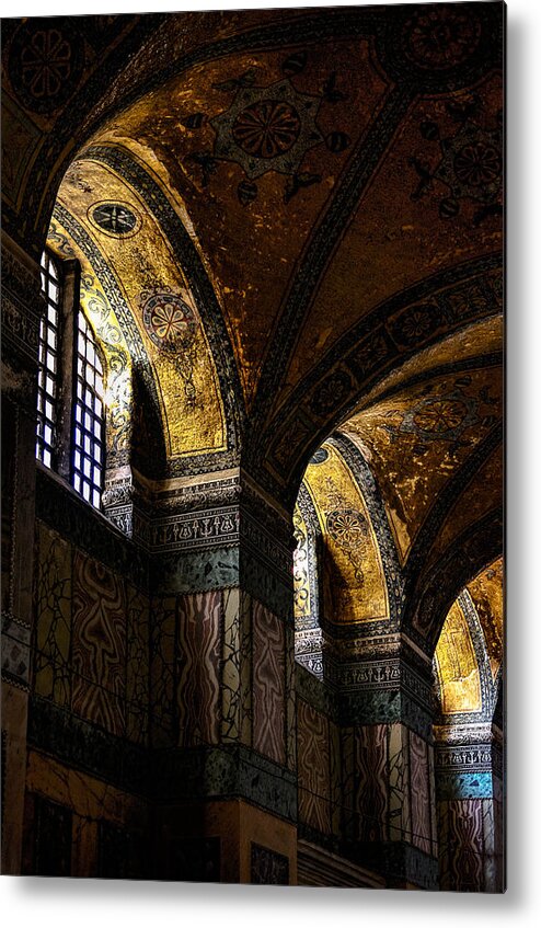 Istanbul Metal Print featuring the photograph Windows in the Blue Mosque by Marion McCristall