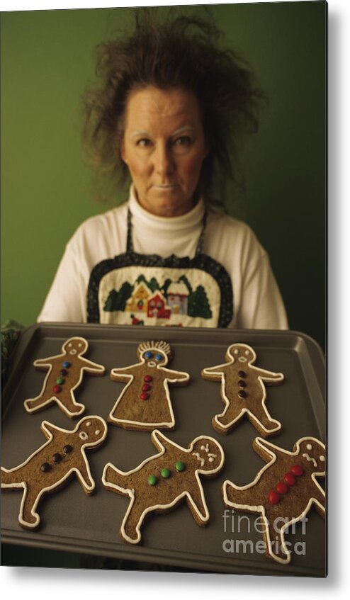 Celebration Metal Print featuring the photograph Woman Gingerbread Cookies by Jim Corwin