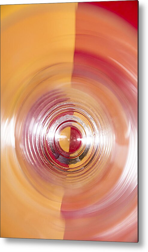 Yellow Metal Print featuring the photograph Yellow and Red Abstraction by Shawn Johnson