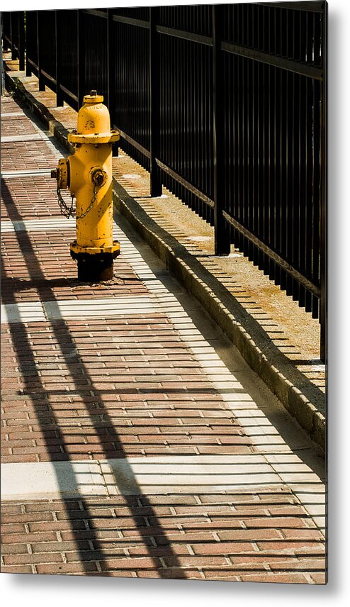 Waiting Room Metal Print featuring the photograph Yellow Fire Hydrant - Pittsfield - Massachusetts by David Smith