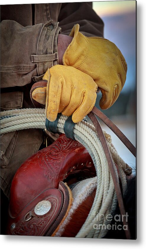 America Metal Print featuring the photograph Yellow Gloves by Inge Johnsson