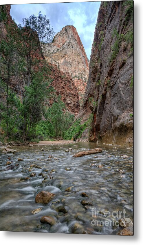 Virgin Metal Print featuring the photograph Zion Narrows by Eddie Yerkish