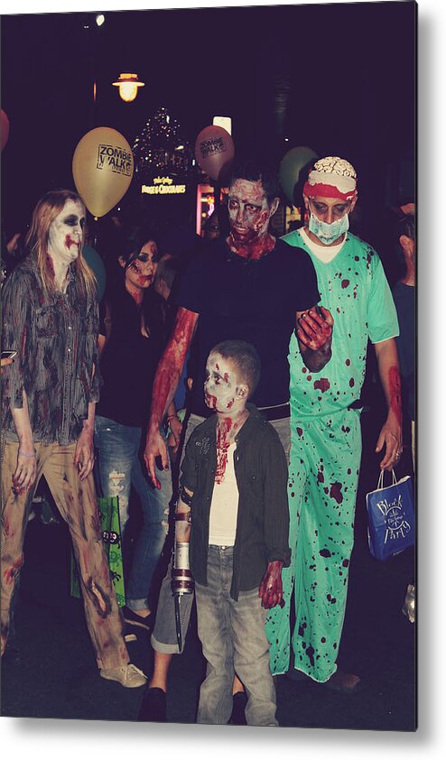Palm Springs Zombie Walk Metal Print featuring the photograph Zombies Everywhere by Laurie Search