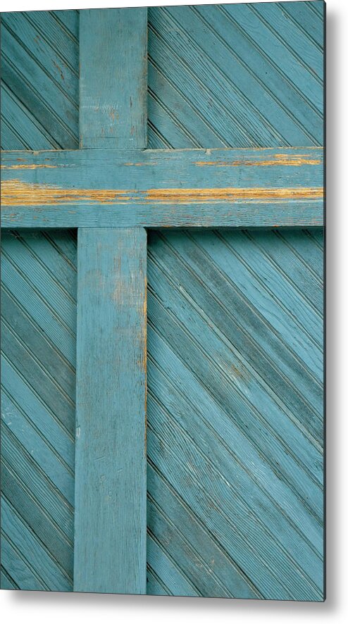 New Mexico Metal Print featuring the photograph Blue Door by Ron Weathers